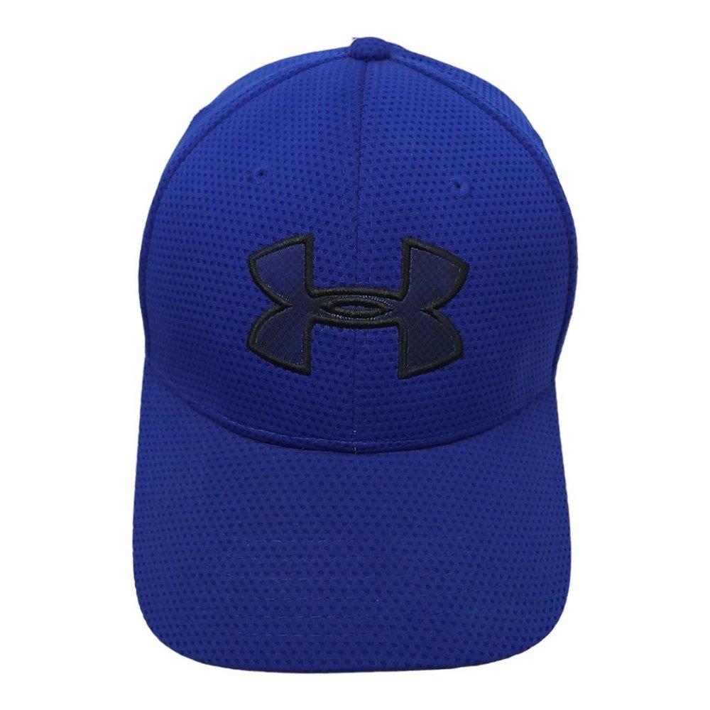 Under Armour Stretch Fit Adult M/L Cap Golf Hat Baseball Embroidered UA Blue